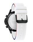 Tommy Hilfiger Bank Men's White Dial White Silicone Strap Watch 1791723