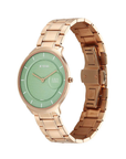 Titan Edge Murals Men's Green Dial Rose Gold Stainless Steel Watch 1843WM02