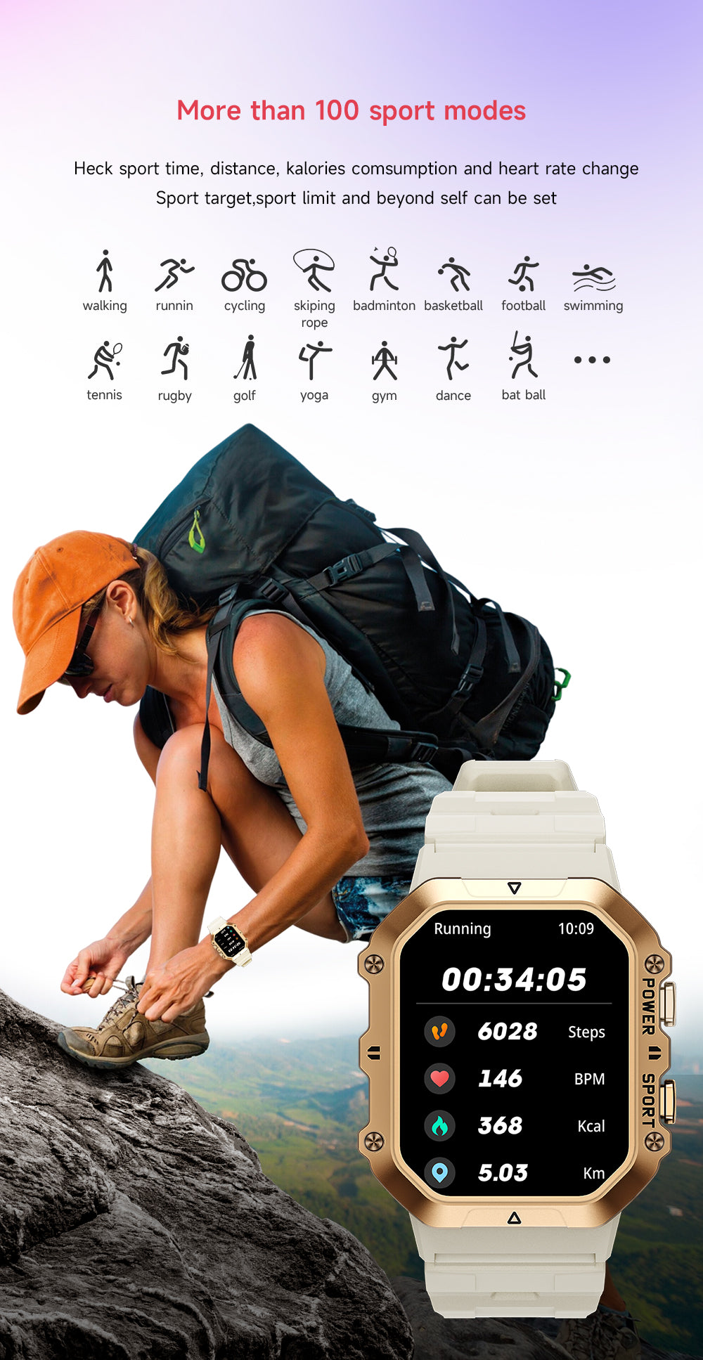 TYME TSWW1PK-04 Pink Colour Smart Watch