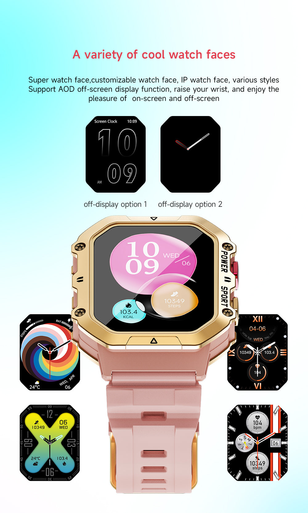 TYME TSWW1PK-04 Pink Colour Smart Watch