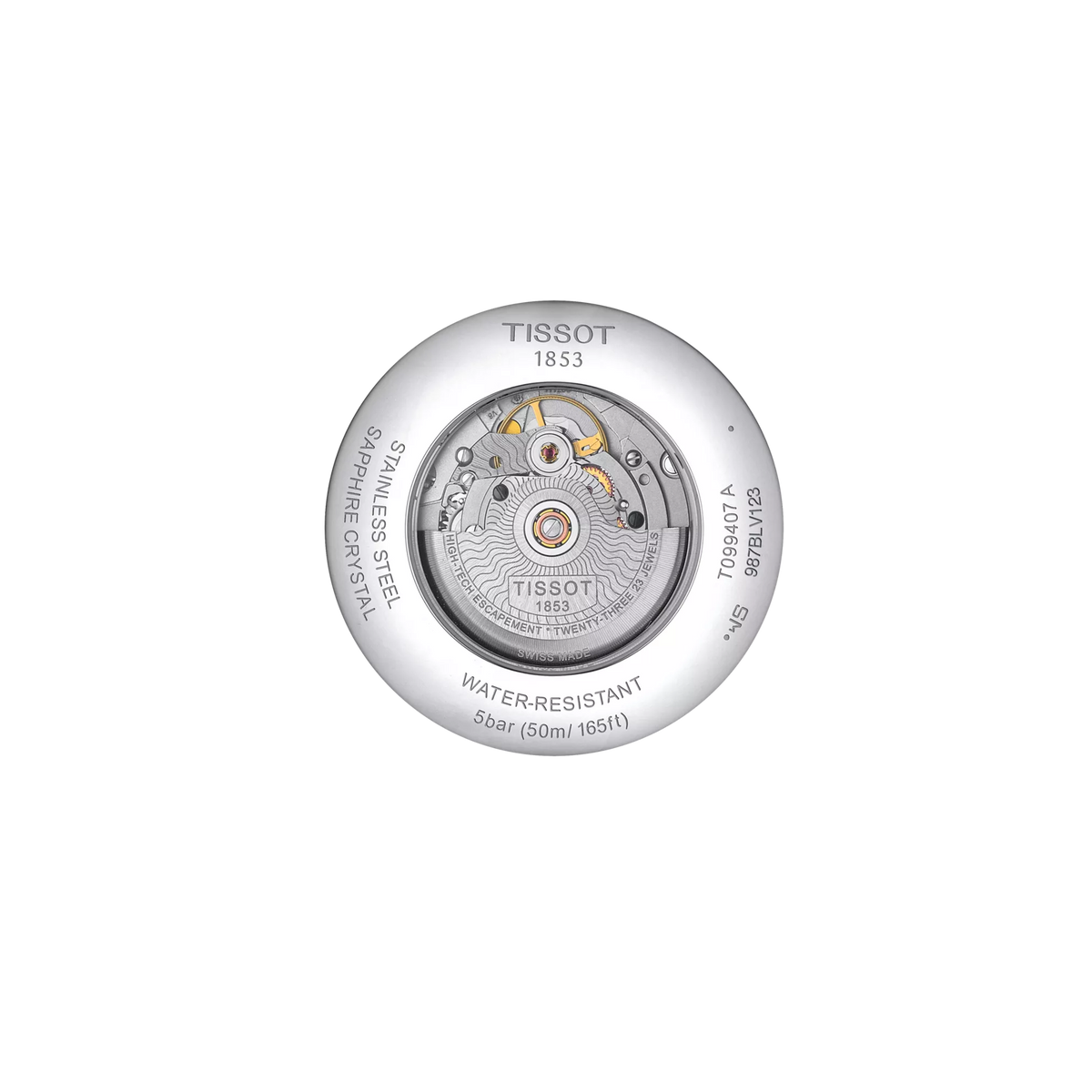 Tissot Chemin des Tourelles Powermatic 80 T099.407.22.038.00 Men's Automatic Watch - caseback / rear (image 3)