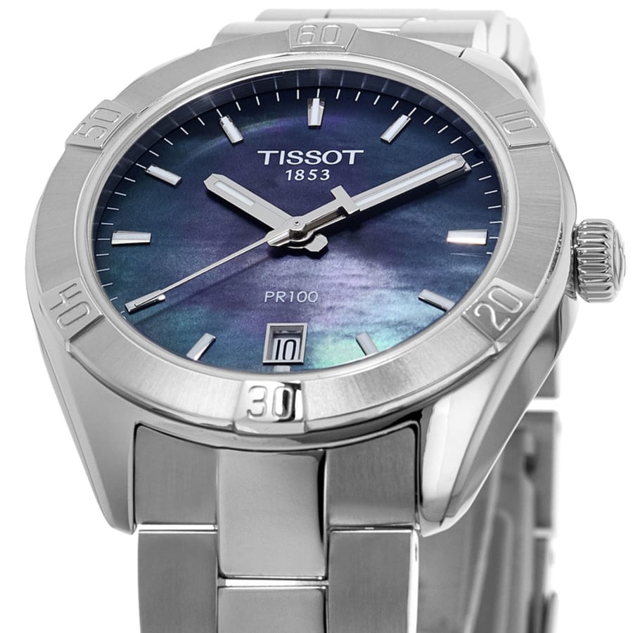 Tissot PR 100 Sport Chic 36mm T101.910.11.121.00 Women's Quartz Watch - dial close-up (image 2)