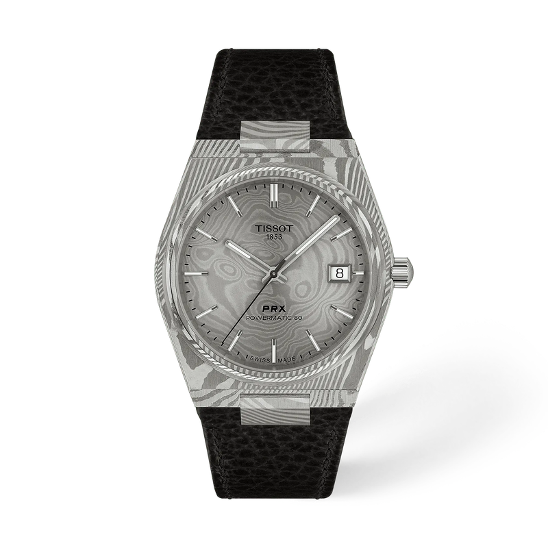 Tissot PRX Damascus Steel 38mm T137.807.96.081.00 Unisex Automatic Watch - front view