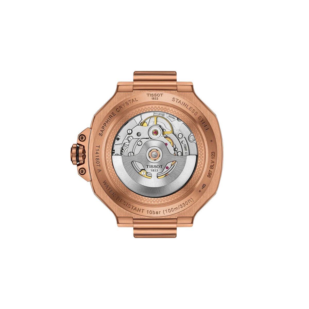 Tissot T-Race 41mm T141.807.37.051.00 Men's Automatic Watch - caseback / rear (image 3)
