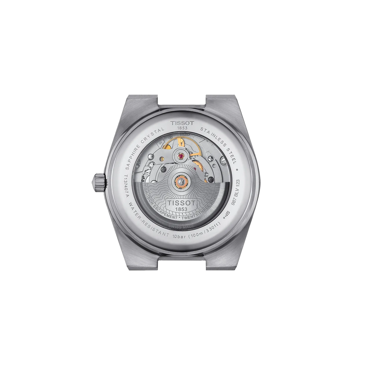 Tissot PRX 40mm T137.407.21.031.00 Men's Automatic Watch - caseback / rear (image 3)