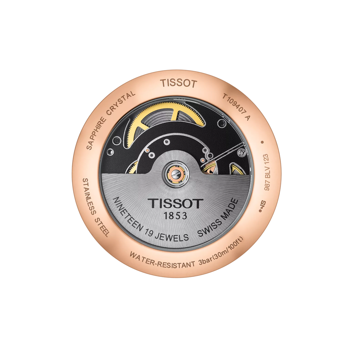 Tissot Everytime Swissmatic 40mm T109.407.36.031.00 Unisex Automatic Watch - caseback / rear (image 3)