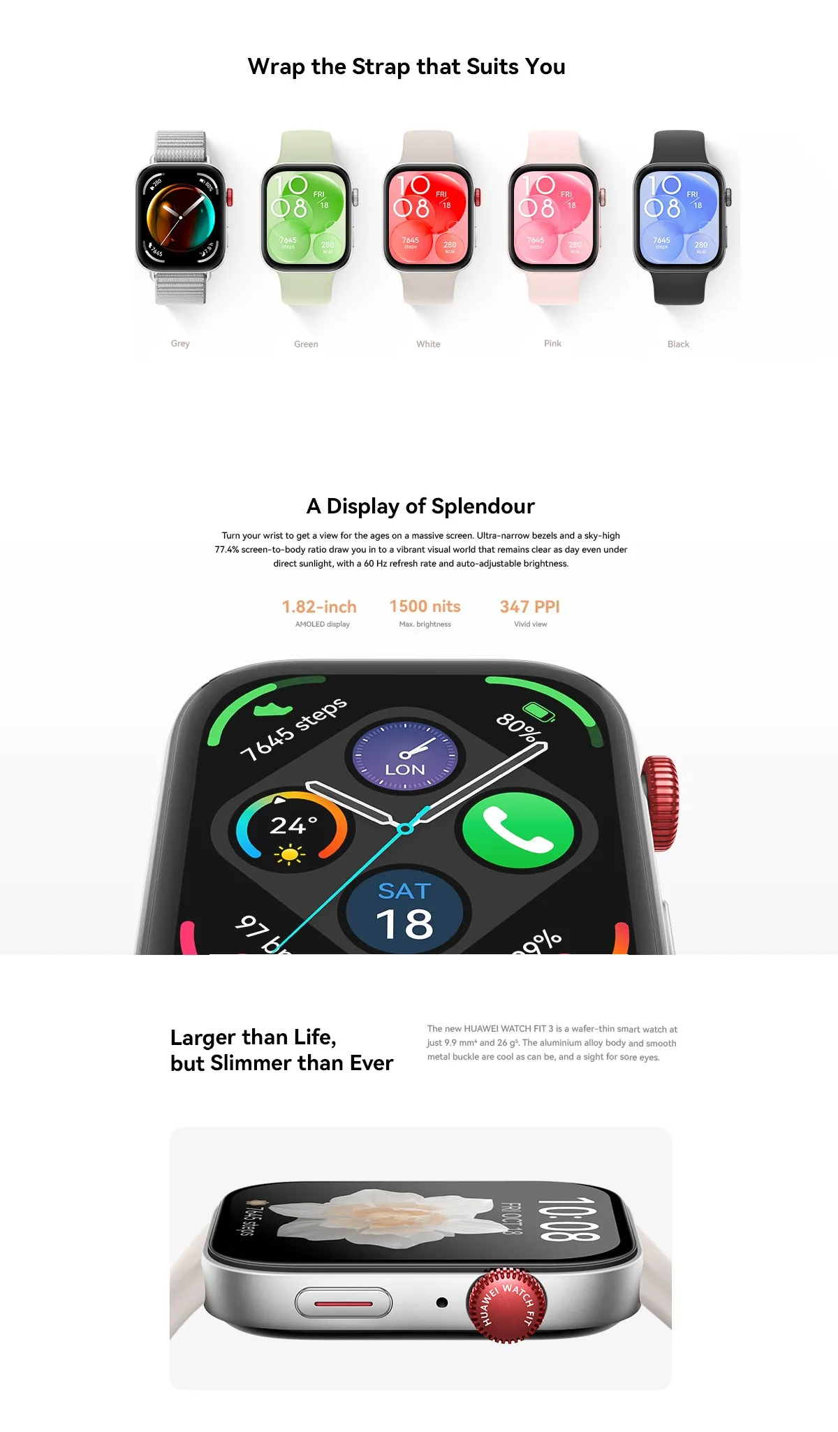 HUAWEI WATCH FIT 3 Moon White