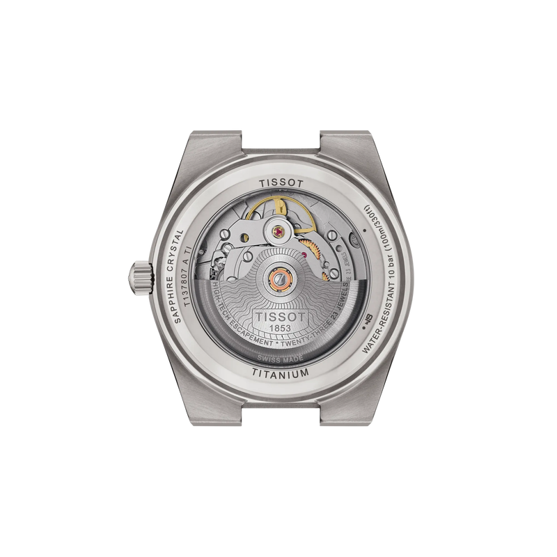 Tissot PRX Titanium 38mm T137.807.44.041.00 Unisex Automatic Watch - caseback