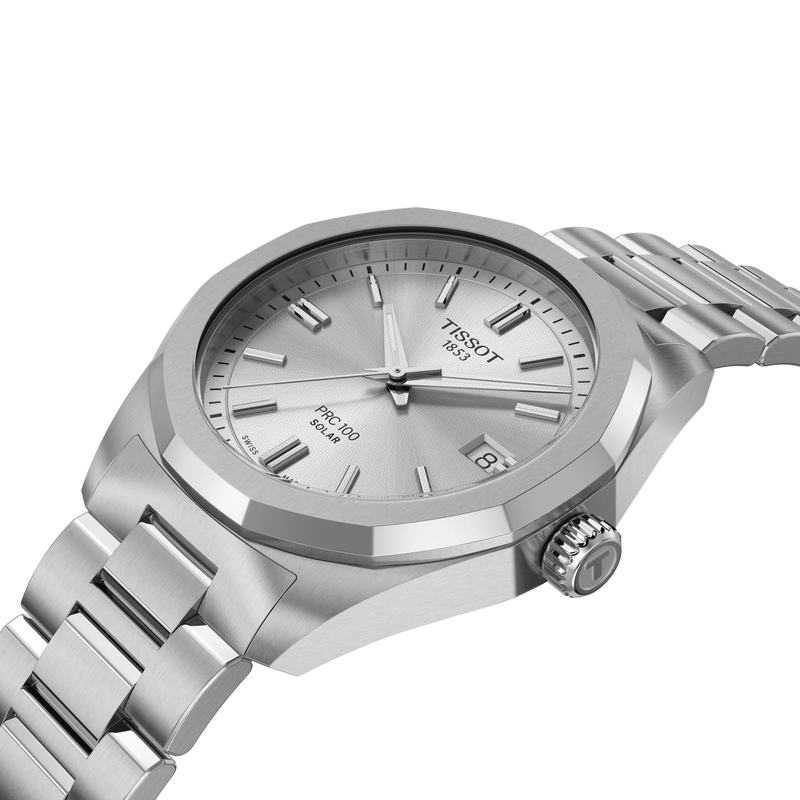 Tissot PRC 100 Solar 34mm T151.822.11.031.00 Women's Solar Quartz Watch - detail