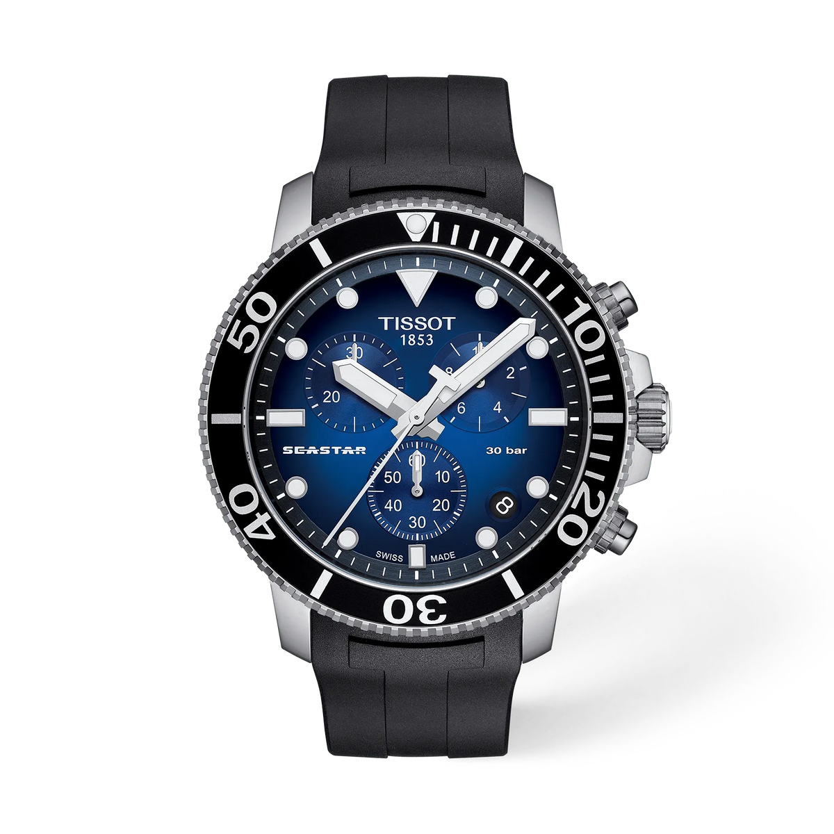 Tissot Seastar 1000 45.5mm T120.417.17.041.00 Men's Quartz Chronograph Watch - front (image 1)