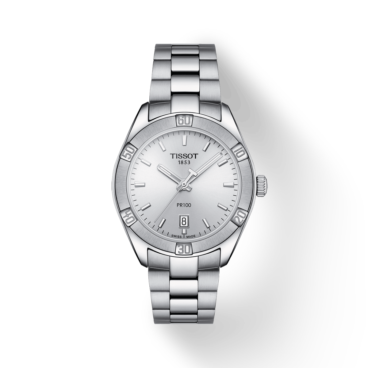 Tissot PR 100 Sport Chic 36mm T101.910.11.031.00 Women's Quartz Watch - front view