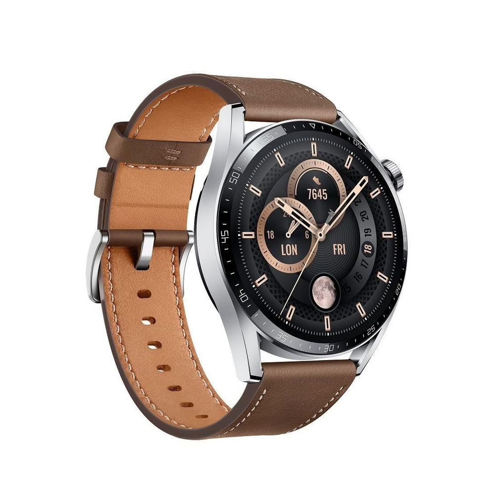 Huawei Watch GT 3 46mm Classic Brown Leather Strap — product image 3
