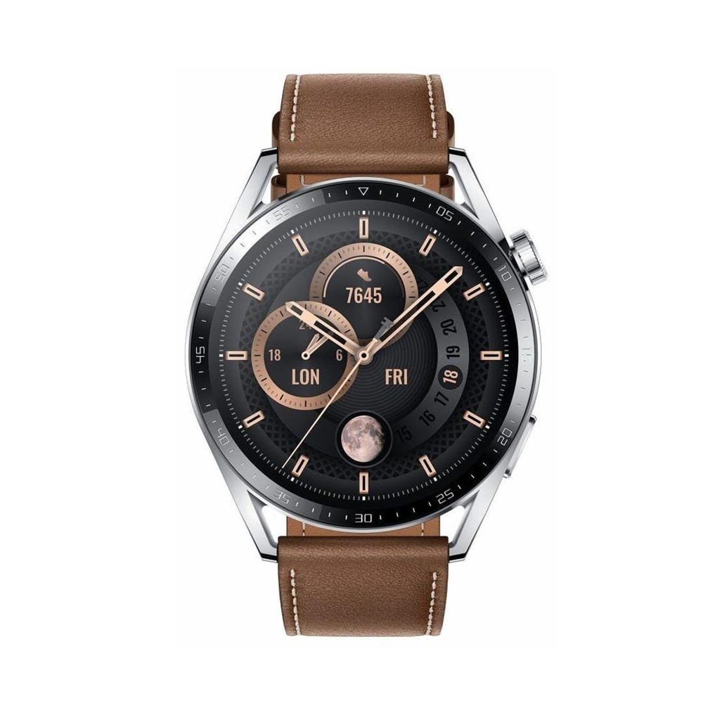 Huawei Watch GT 3 46mm Classic Brown Leather Strap — product image 1