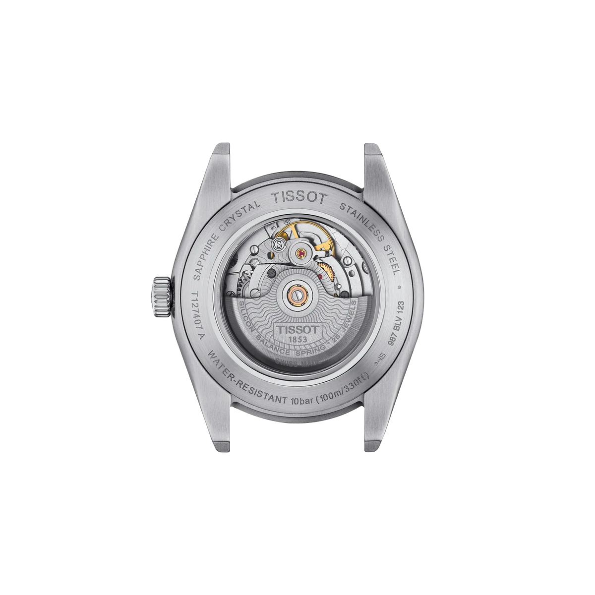 Tissot Gentleman 40mm T127.407.11.091.01 Men's Automatic Watch - caseback / rear (image 3)