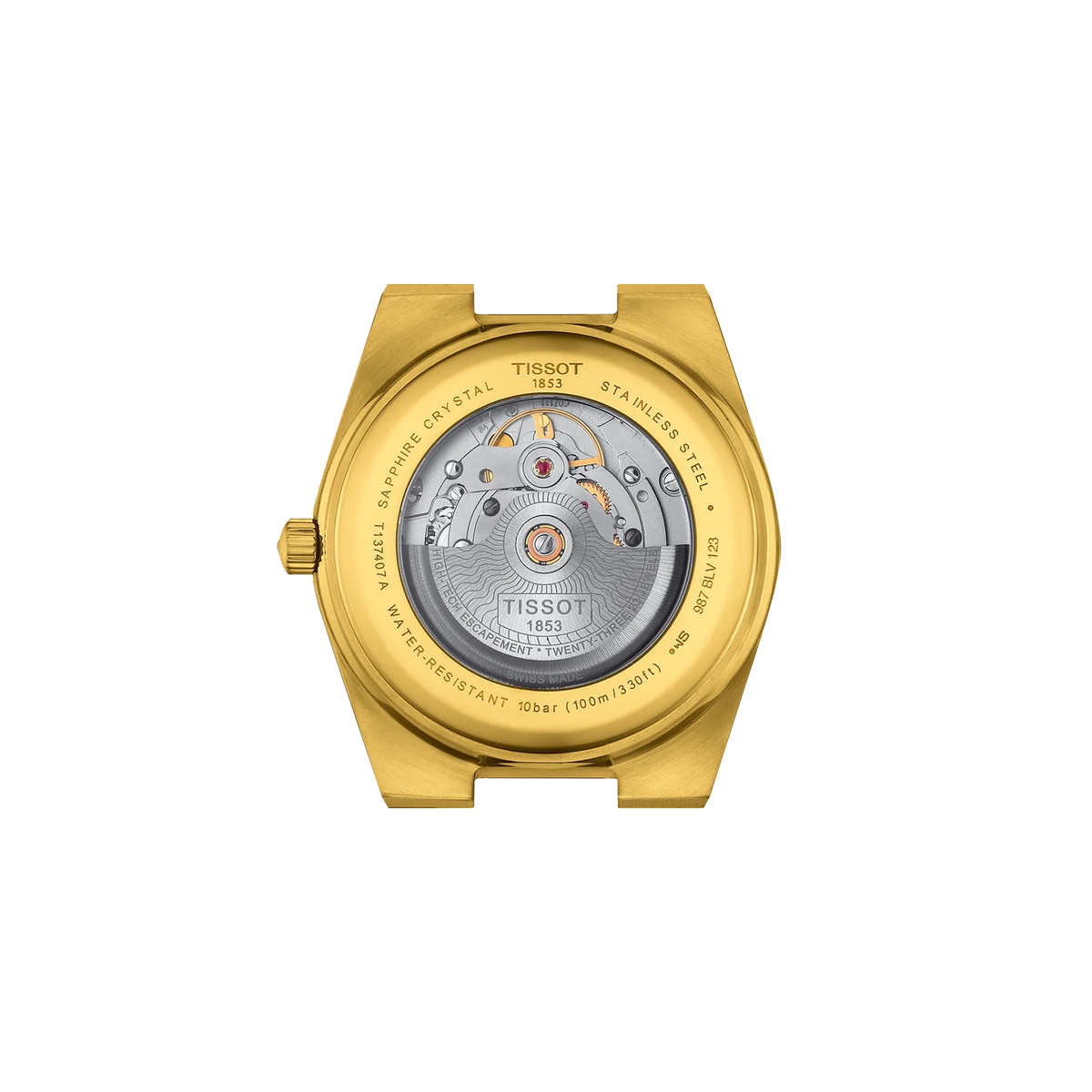 Tissot PRX 40mm T137.407.33.021.00 Men's Automatic Watch - caseback / rear (image 3)