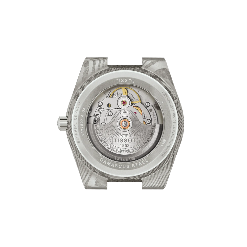 Tissot PRX Damascus Steel 38mm T137.807.96.081.00 Unisex Automatic Watch - caseback