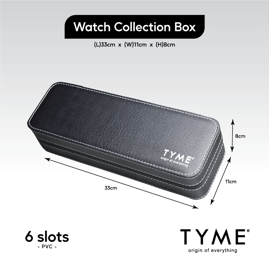 [🎁 FREE GIFT] TYME Premium Watch 6 Slots Collection Box Black (worth RM98)