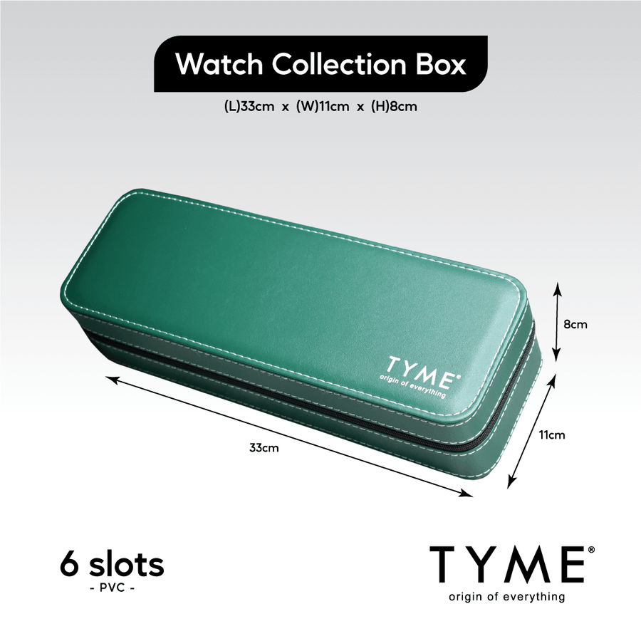 [🎁 FREE GIFT] TYME Premium Watch 6 Slots Collection Box Green (worth RM98)