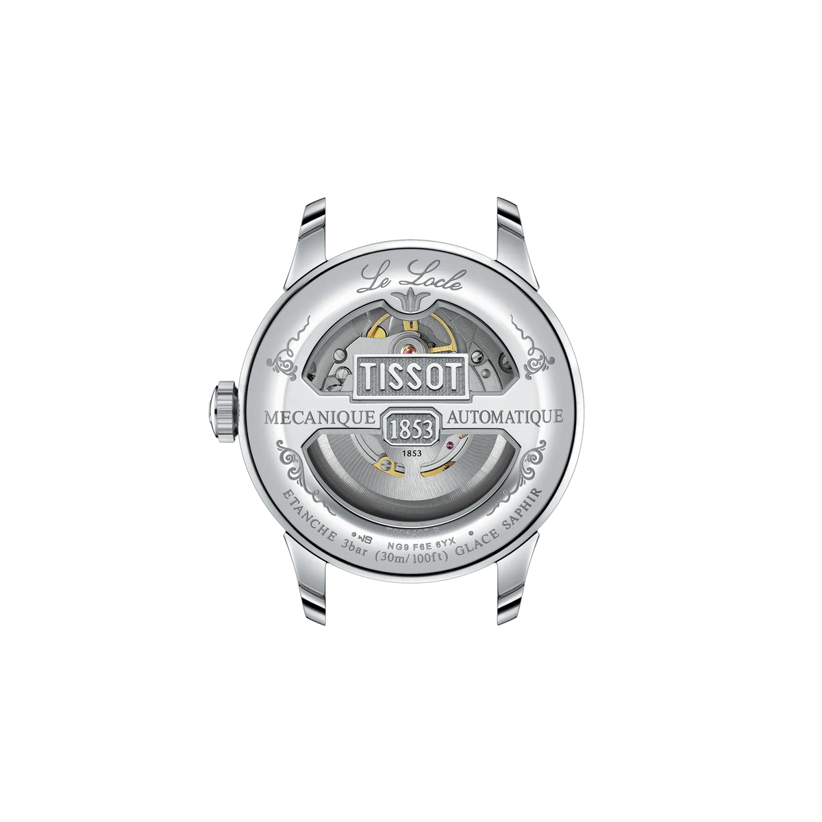 Tissot Le Locle 39.3mm T006.407.16.033.00 Men's Automatic Watch - caseback / rear (image 3)