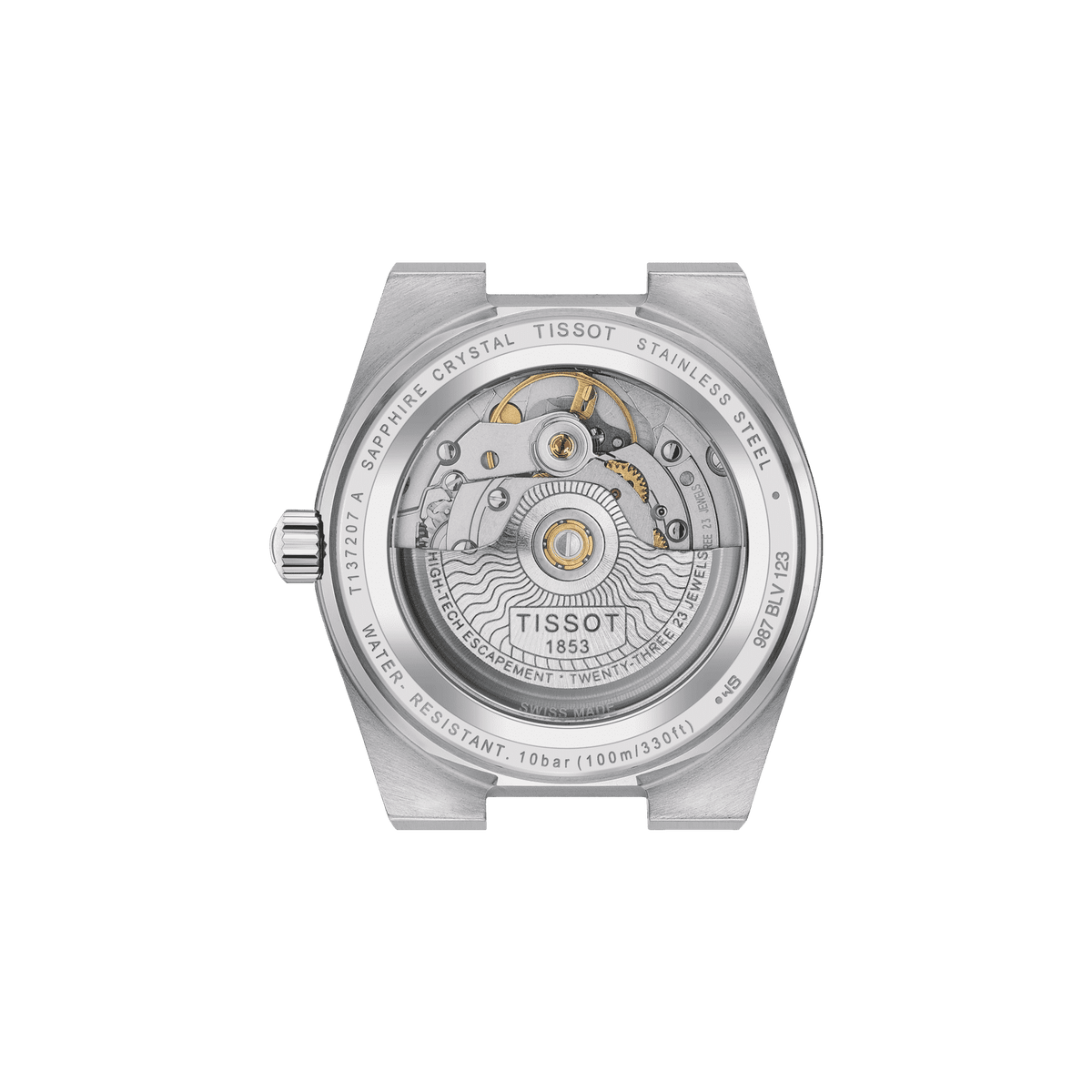 Tissot PRX 35mm T137.207.11.091.01 Unisex Automatic Watch - caseback