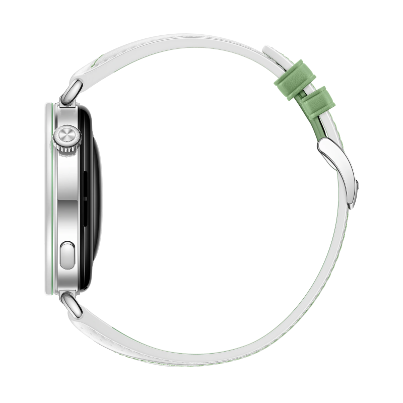 HUAWEI WATCH GT 7 41mm 8060120036107 Women's White / Green Smart Watch - crown side view (image 4)