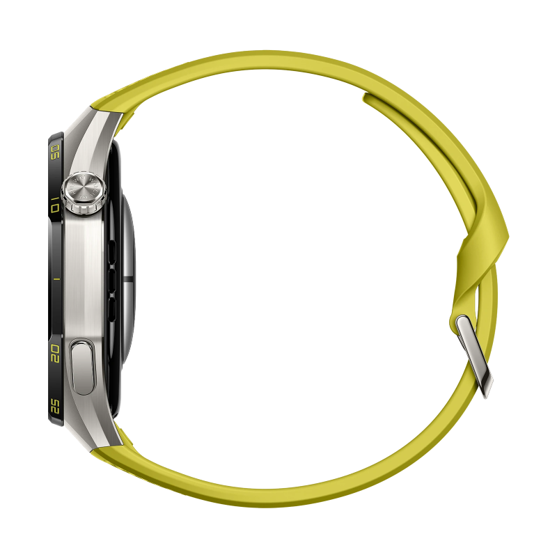HUAWEI WATCH GT 7 46mm 8060120036102 Men's Yellow Smart Watch - crown side view (image 4)