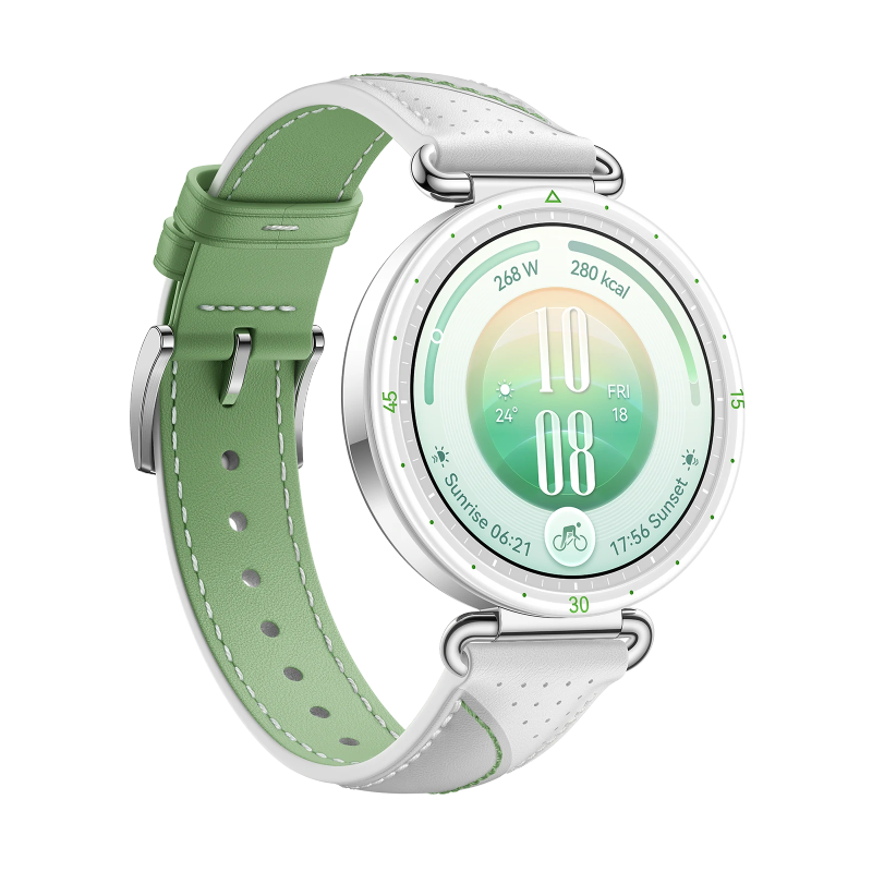HUAWEI WATCH GT 7 41mm 8060120036107 Women's White / Green Smart Watch - alternate angled view (image 3)