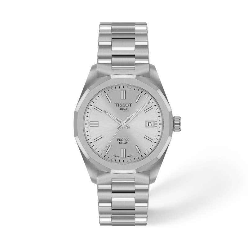 Tissot PRC 100 Solar 34mm T151.822.11.031.00 Women's Solar Quartz Watch - front view