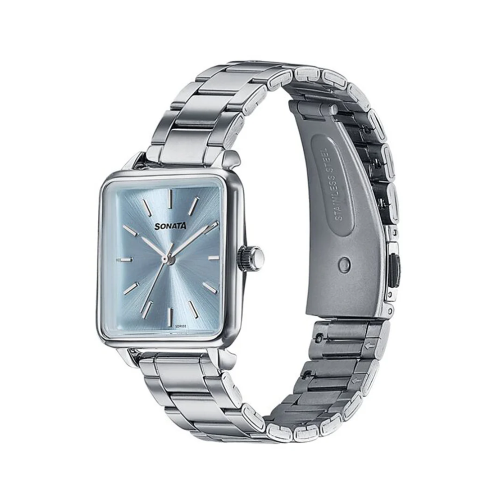 Titan Sonata 87084SM01 Wedding Edit Women's Blue Dial Stainless Steel Quartz Watch