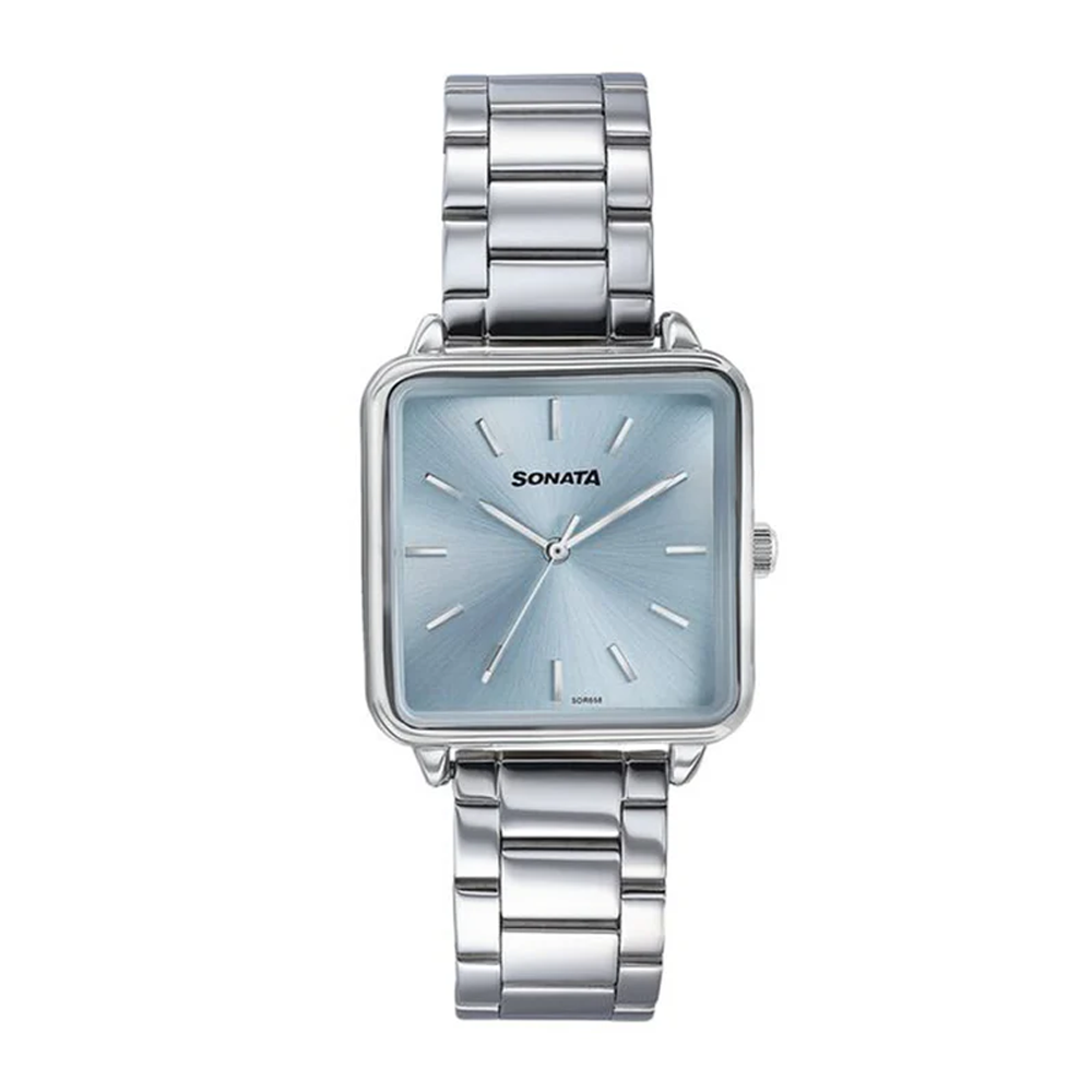 Titan Sonata 87084SM01 Wedding Edit Women's Blue Dial Stainless Steel Quartz Watch