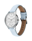 Titan Sonata 87085SL01 Eternia Women's Silver Dial Blue Leather Multifunction Quartz Watch