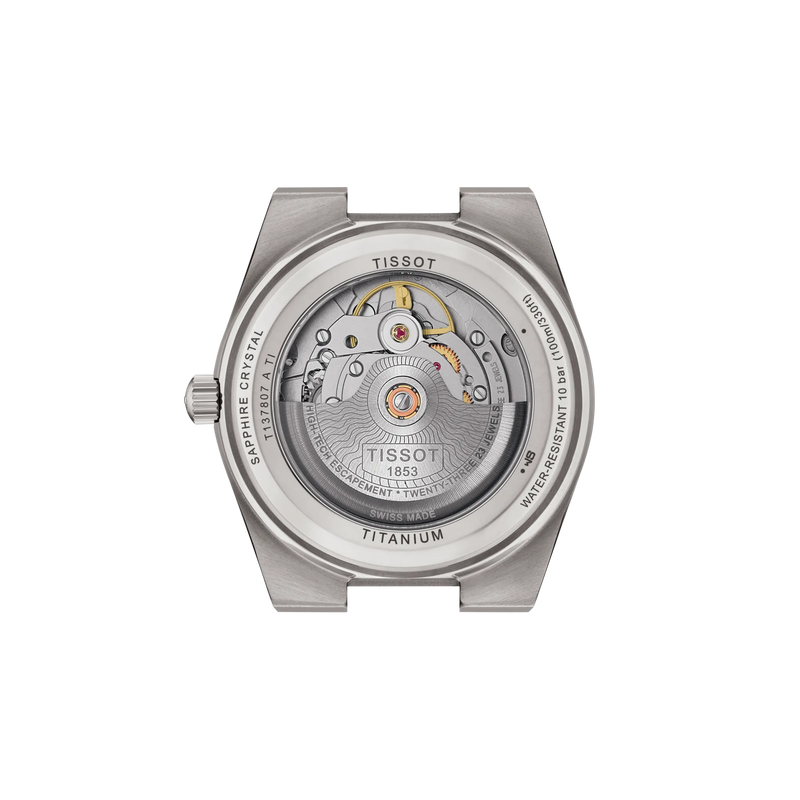 Tissot PRX Titanium 38mm T137.807.44.061.00 Unisex Automatic Watch - caseback