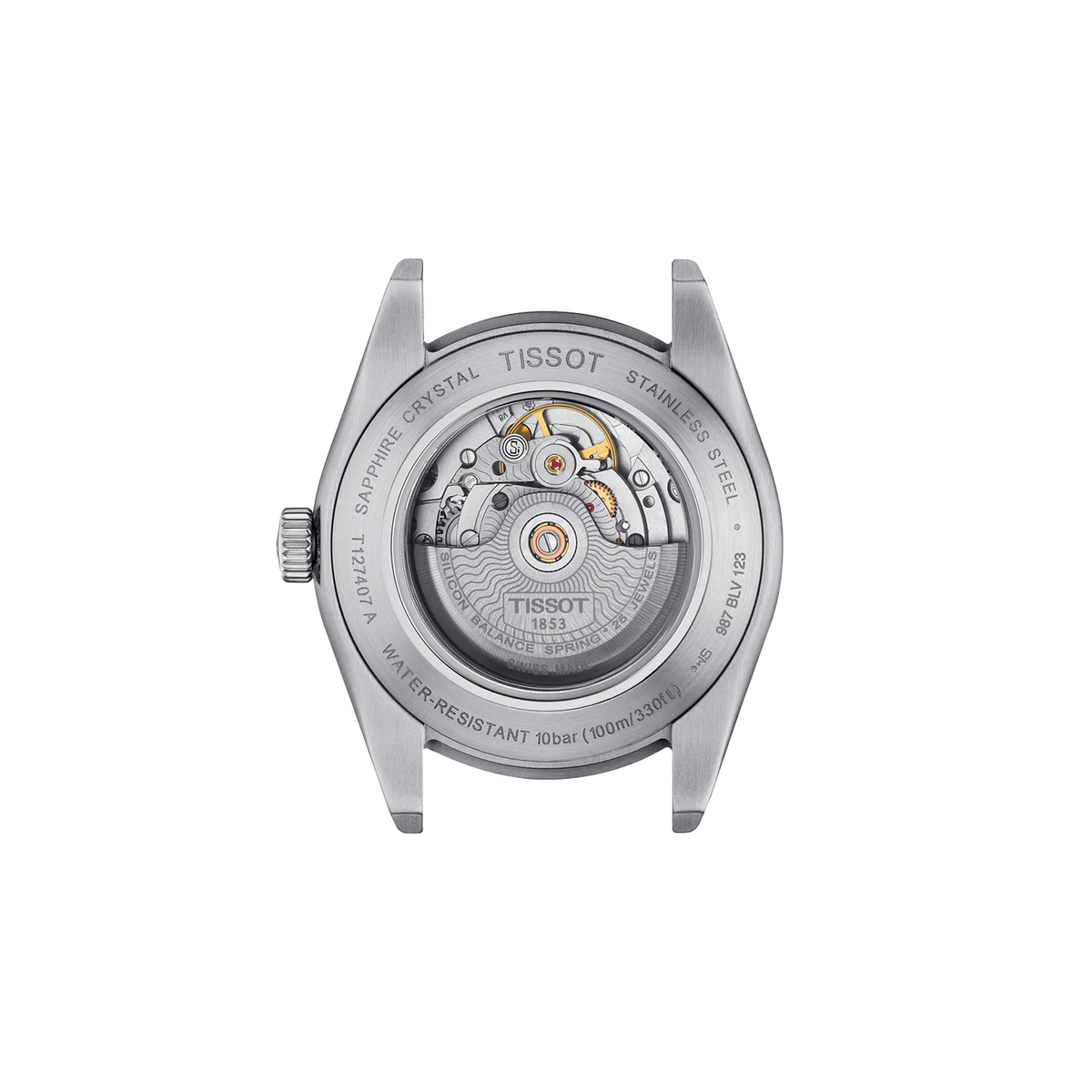 Tissot Gentleman 40mm T127.407.11.351.00 Men's Automatic Watch - caseback / rear (image 3)