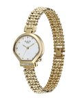 Titan 95432YM01 Raga Spotlight Women's Quartz Watch – White Dial, Metal Band
