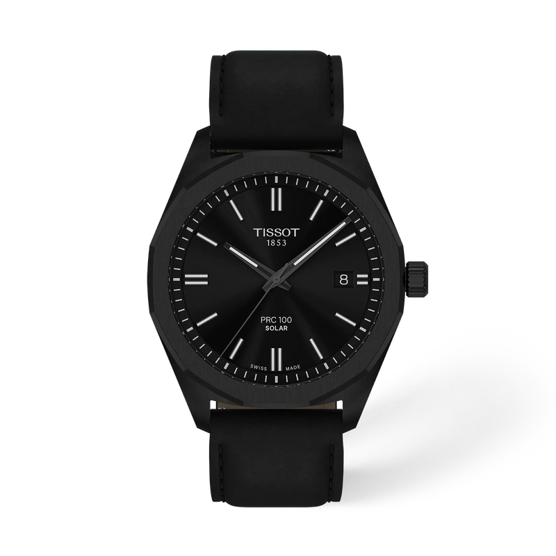 Tissot PRC 100 Solar 39mm T151.422.36.051.00 Men's Solar Quartz Watch - front view