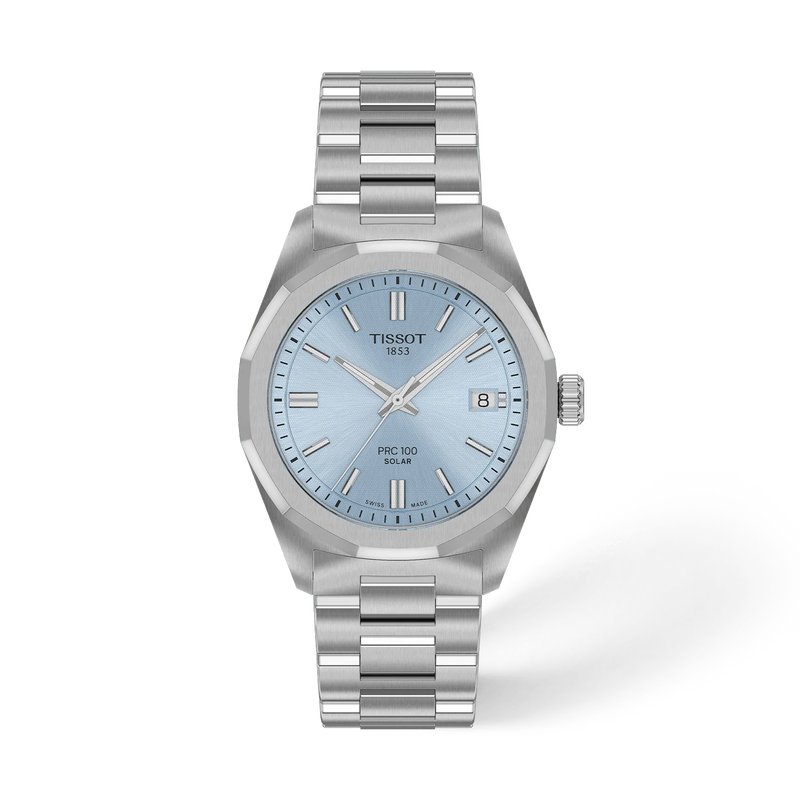 Tissot PRC 100 Solar 34mm T151.822.11.351.00 Women's Solar Quartz Watch - front view
