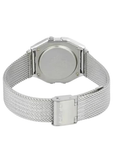 Casio Vintage A158WEM-7DF – Silver Mesh Digital Watch with Light Grey Dial