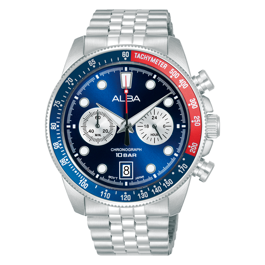 Alba A4B025X1 Men's Quartz Chronograph Stainless Steel Watch