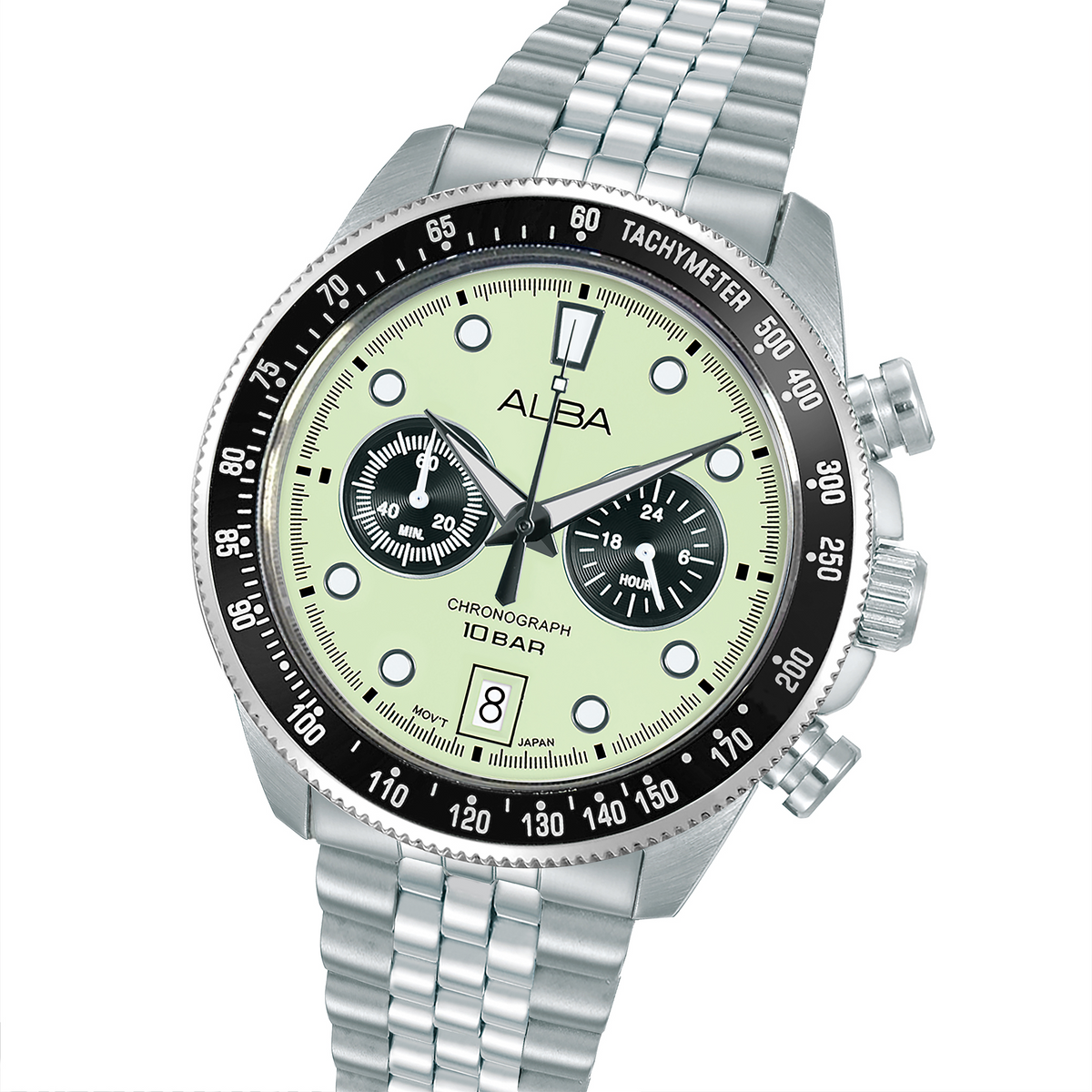 Alba A4B033X1 Men's Quartz Chronograph Stainless Steel Watch