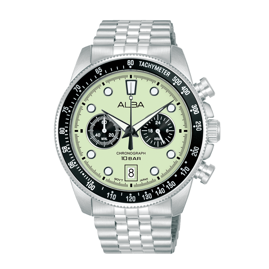 Alba A4B033X1 Men's Quartz Chronograph Stainless Steel Watch