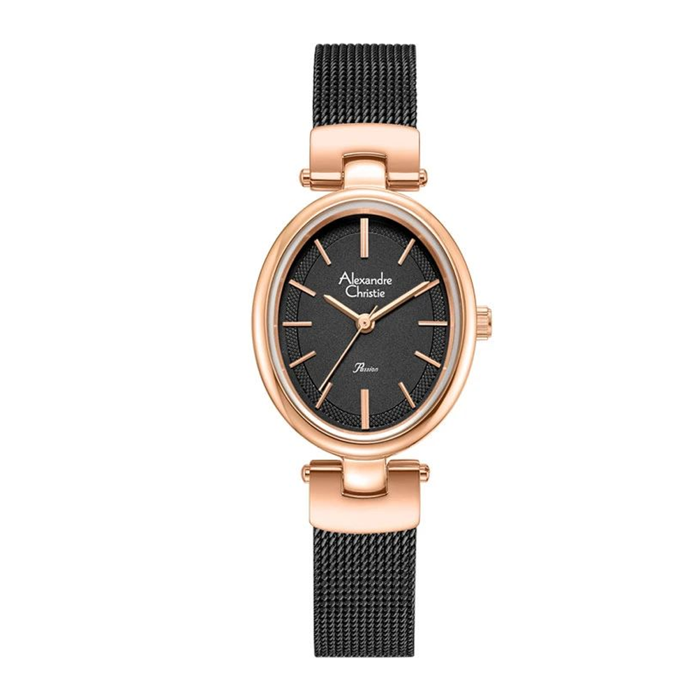 Alexandre Christie AC2C08LHBRGBA Passion Women's Black Dial Black Stainless Steel Watch