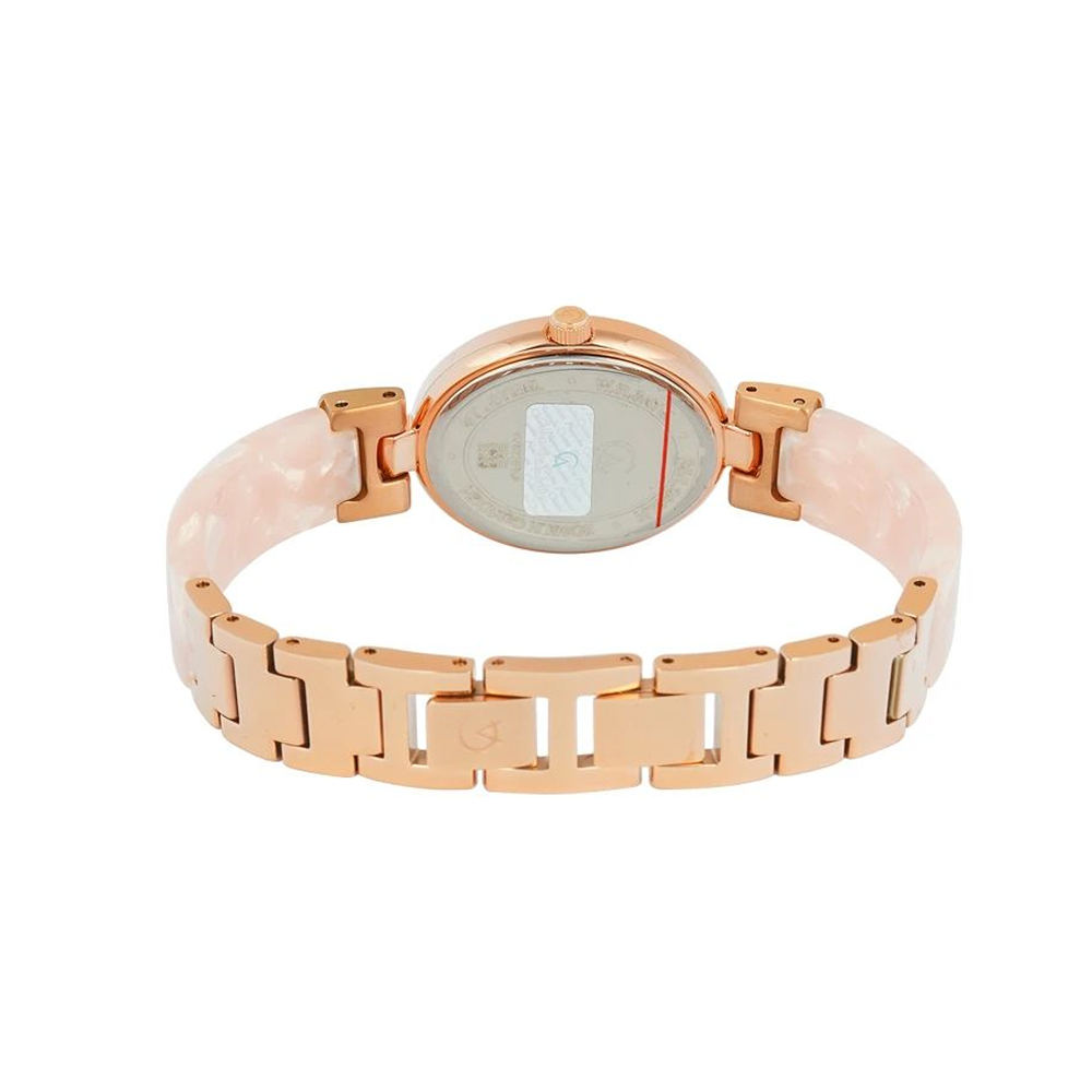 Alexandre Christie AC2C08LHBRGLNPN Passion Women's Pink Dial Rose Gold Stainless Steel &amp; Acetate Watch