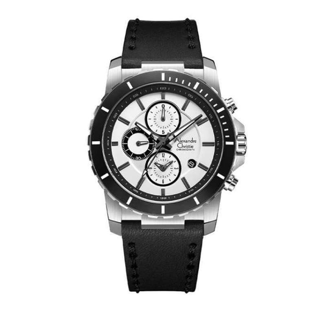 Alexandre Christie AC6141MCLSSSL Men's Silver Dial Stainless Steel Chronograph Watch