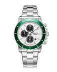 Alexandre Christie AC6141XXVMSSSLGN Men's Green Dial Silver Stainless Steel Chronograph Watch