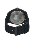 Alexandre Christie AC6693MCREPSL Men's White Dial Matte Black Case Black Rubber Strap Chronograph Watch