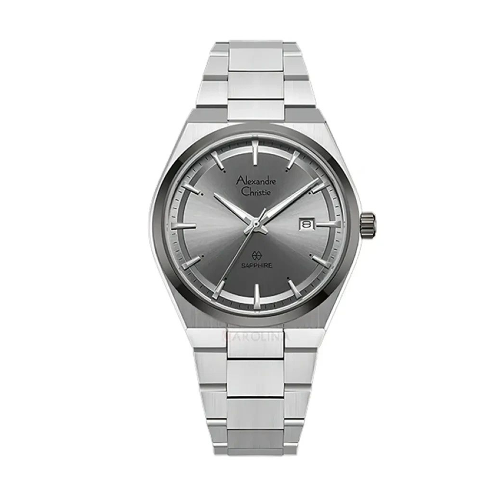 Alexandre Christie AC8697MDBTEGR Classic Steel Men's Grey Dial Stainless Steel Watch