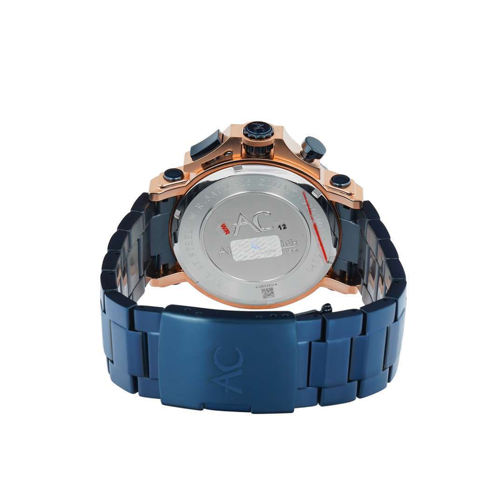 Alexandre Christie AC9205MCBURBU Chronograph Men's Blue Dial Blue Stainless Steel Watch