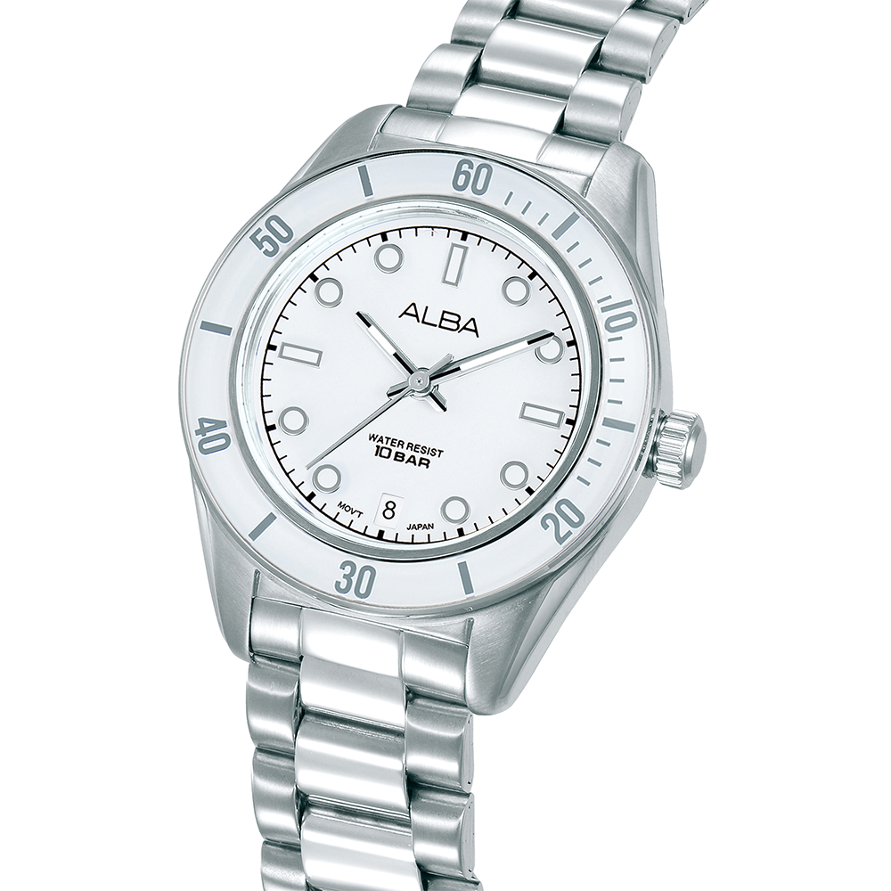 Alba AG8Q65X1 Women's Quartz Stainless Steel Watch