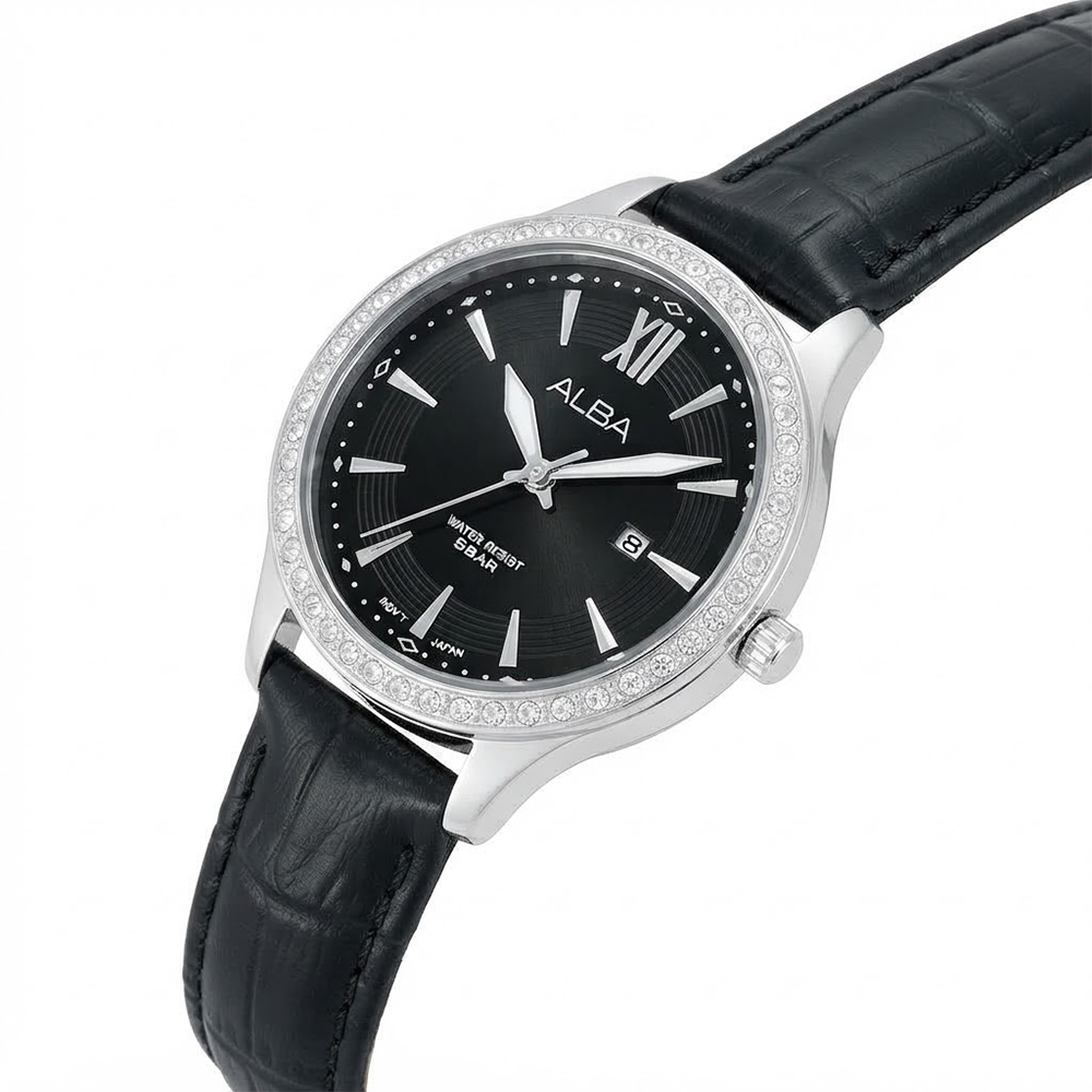Alba AH7BY3X Women's Quartz Leather Strap Watch