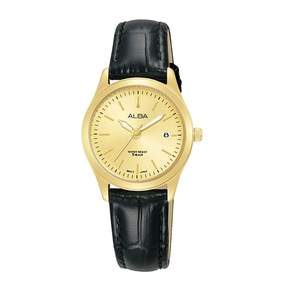Alba AH7CG2X Women's Quartz Leather Strap Watch